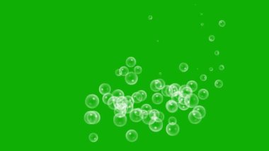 Uçan sabun köpükleri yeşil ekran arkaplanlı hareket grafikleri