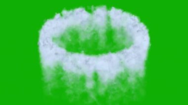 Yeşil ekran arkaplanlı dairesel su çeşmesi hareket grafikleri