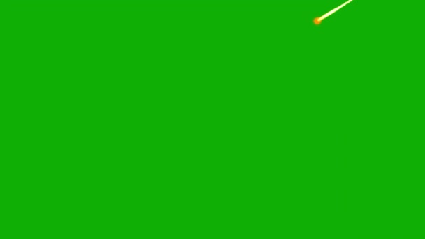 Caduta Grafica Meteora Movimento Con Sfondo Schermo Verde — Video Stock