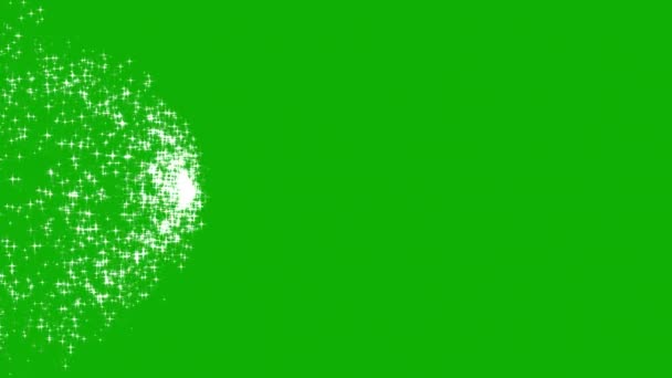 Étincelles Brillantes Flux Graphiques Mouvement Avec Fond Écran Vert — Video