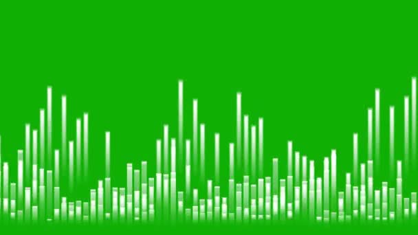 Ljudvågor Rörelse Grafik Med Grön Skärm Bakgrund — Stockvideo