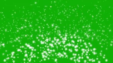 Yeşil ekran arka planına sahip parıltılı akış grafikleri