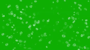 Yeşil ekran arkaplanlı cam hareketli grafiklere yağmur damlaları