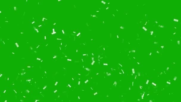 Fallende Banknoten Bewegungsgrafik Mit Grünem Hintergrund — Stockvideo