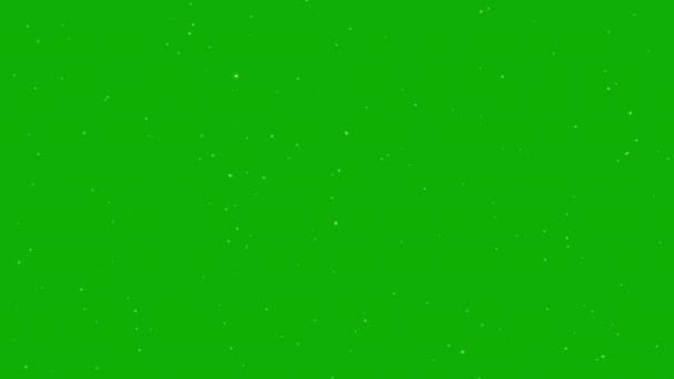 Grafica Scintillante Stelle Movimento Con Sfondo Schermo Verde — Video Stock