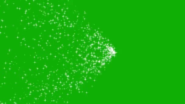 Brilha Cintilante Transmitir Gráficos Movimento Com Fundo Tela Verde — Vídeo de Stock