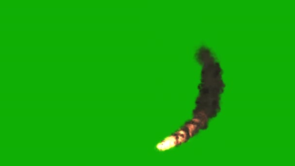 Circling Fire Stream Motion Graphics Green Screen Background — Stock Video