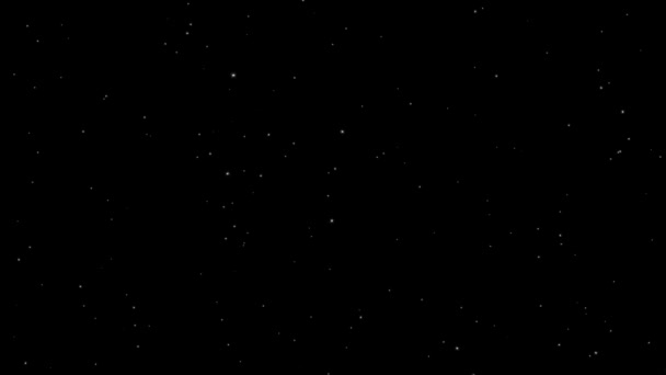 Estrelas Cintilantes Movimento Gráficos Com Fundo Noturno — Vídeo de Stock