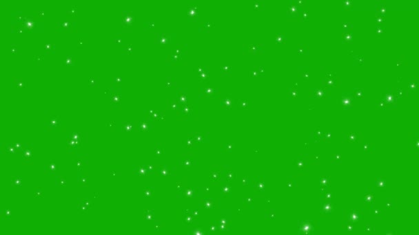 Twinkling Stars Motion Graphics Green Screen Background — Stock Video