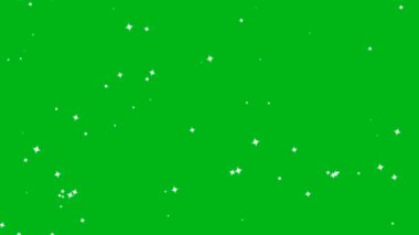 Yeşil ekran arkaplan ile dans eden yıldızlar hareket grafikleri