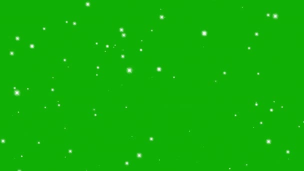 Falling Glitter Particles Motion Graphics Green Screen Background — Stock Video