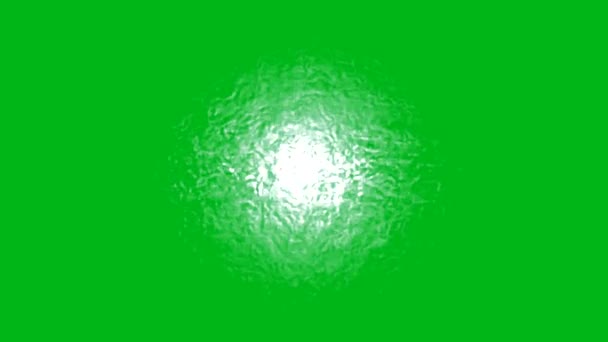 Відбиття Сонячного Світла Графіці Руху Води Зеленим Екраном — стокове відео