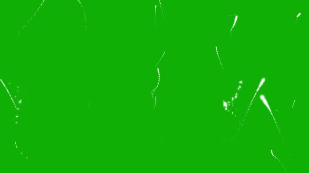 Графіка Руху Феєрверків Зеленим Екраном — стокове відео