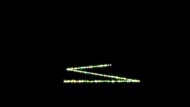 Gloeiende Kerstboom Beweging Graphics Met Nacht Achtergrond — Stockvideo