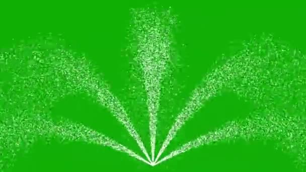 Graphiques de mouvement de fontaine d'eau avec fond d'écran vert