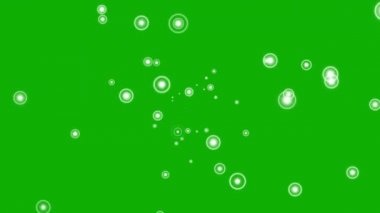 Yeşil ekran arkaplanlı sihirli parçacıklar hareket grafikleri