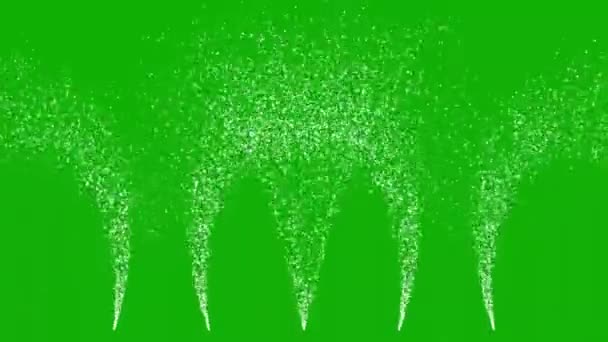 Water Sprinklers Motion Graphics Green Screen Background — Stock Video