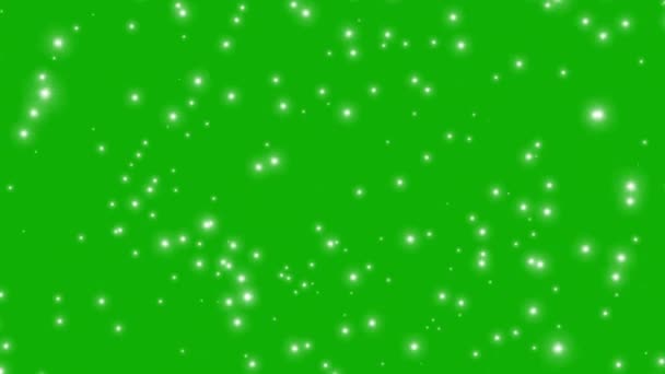 Sterne Durch Raumfahrtgrafik Mit Grünem Bildschirmhintergrund — Stockvideo