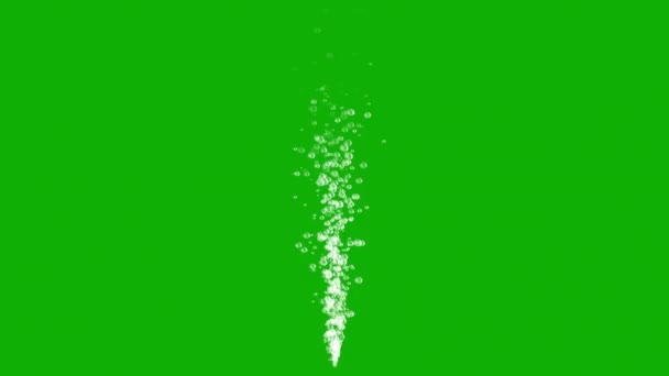 Witte Confetti Deeltjes Streamen Bewegende Graphics Met Groene Achtergrond Scherm — Stockvideo