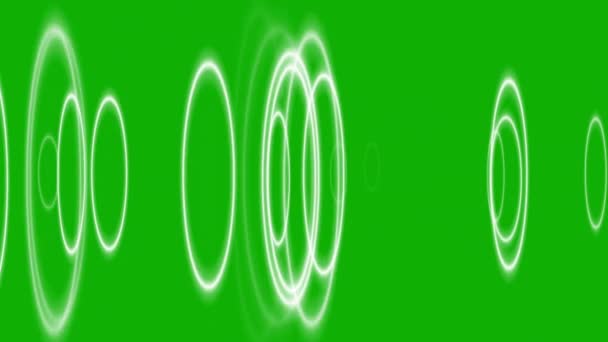 Цифрові Кільця Графіки Руху Зеленим Екраном Фону — стокове відео