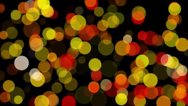 Bokeh Lumières Graphiques Mouvement Avec Fond Nuit — Video