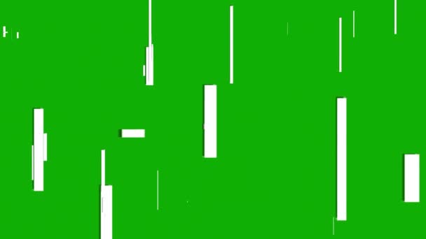 Цифровой Прямоугольник Формирует Графику Движения Зеленом Фоне Экрана — стоковое видео