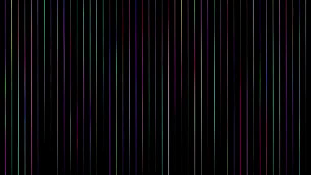 Schitterende Kleurrijke Strepen Motion Graphics Met Nacht Achtergrond — Stockvideo