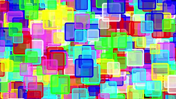 Colorful Digital Squares Motion Graphics Background — стоковое видео