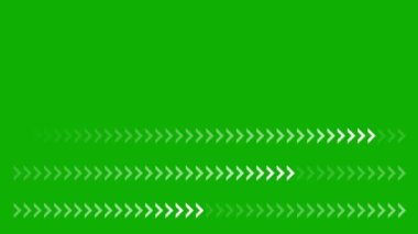 Directional arrows motion graphics with green screen background