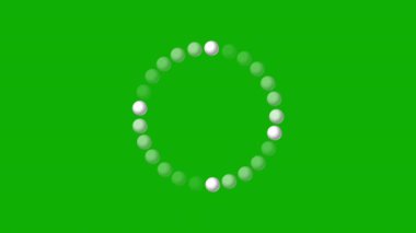 Circling balls motion graphics with green screen background