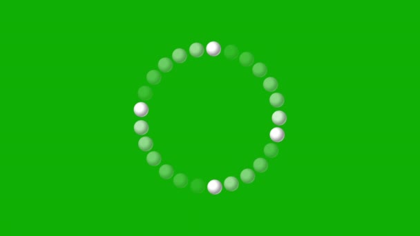 Circling Balls Motion Graphics Green Screen Background — Vídeo de stock