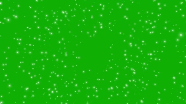 Estrellas Través Gráficos Movimiento Espacial Con Fondo Pantalla Verde — Vídeos de Stock