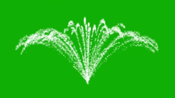 Fuochi Artificio Motion Grafica Con Sfondo Schermo Verde — Video Stock