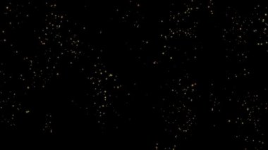 Gece arkaplanlı uçan ateş parçacıkları hareket grafikleri