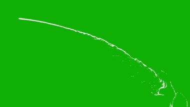 Yeşil ekran arkaplan ile su akışı grafikleri