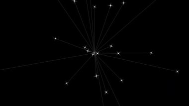 Işık ışınları ve sim parçacıkları gece arkaplanlı hareket grafikleri