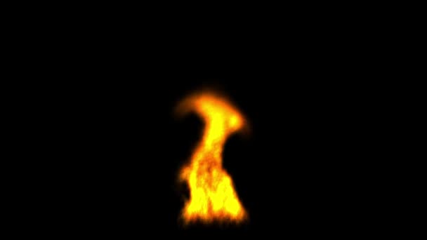 具有夜间背景的上升火势图形 — 图库视频影像