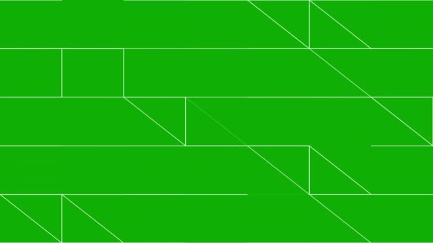 Gráficos Movimiento Líneas Cuadrícula Digital Con Fondo Pantalla Verde — Vídeos de Stock