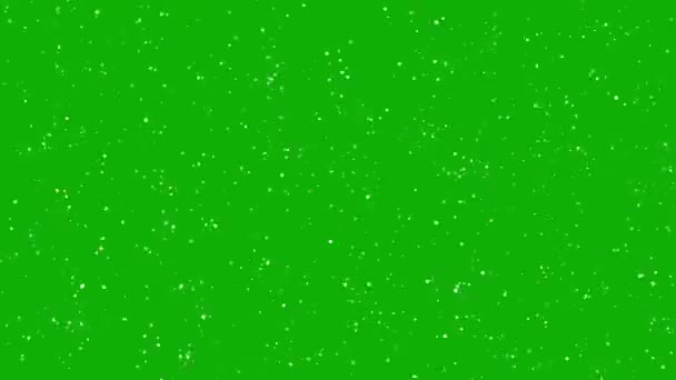 用绿色屏幕背景显示闪光粒子运动图形 — 图库视频影像