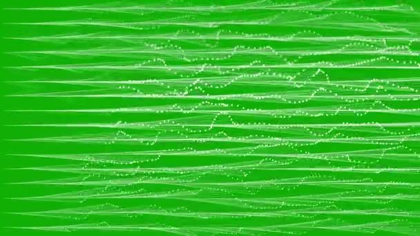 Цифрова Лінія Хвилі Руху Графіки Зеленим Екраном Фону — стокове відео