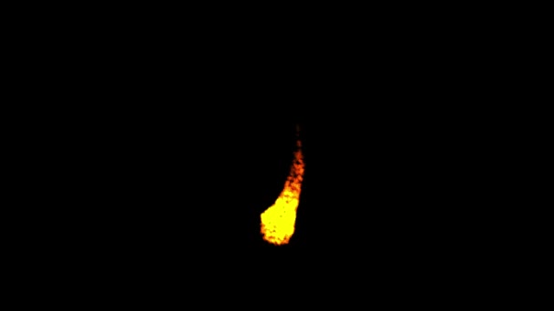 Бешеная Графика Движения Огня Ночным Фоном — стоковое видео