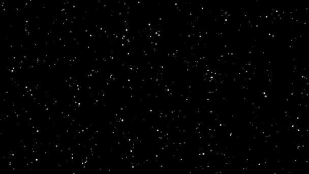 Блестящая Графика Движения Частиц Ночным Фоном — стоковое видео