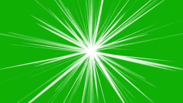 Light Streaks Motion Graphics Green Screen Background — Stock Video