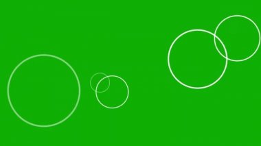 Yeşil ekran arkaplan ile dijital daireler hareket grafikleri