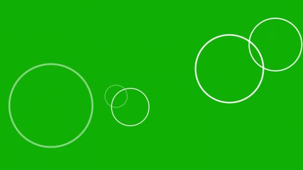 Digital Circles Motion Graphics Green Screen Background — Stock Video