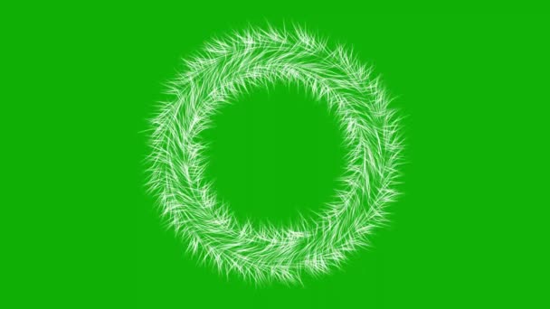 Шиповая Графика Движения Круга Зеленым Фоном Экрана — стоковое видео