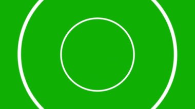 Yeşil ekran arkaplan ile büyüyen beyaz daireler hareket grafikleri