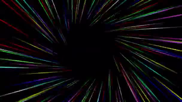 Färgglada Ljusstrimmor Rörelse Grafik Med Grön Skärm Bakgrund — Stockvideo