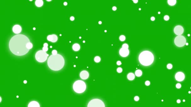 Сяючий Боке Запалює Графіку Руху Зеленим Екраном Фону — стокове відео