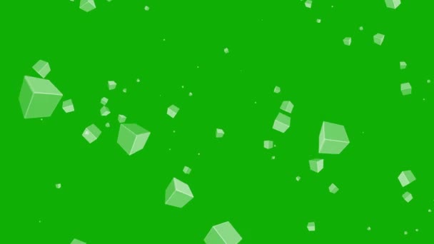 Cuburi Filare Grafică Mișcare Fundal Ecran Verde — Videoclip de stoc